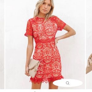 Mini red dress - Size L